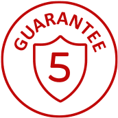 5 years warranty or trouble-free operation of the mixer head and shell