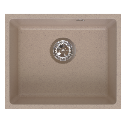 Stampo - Single under-counter bowl granite sink 38/46 cm, sand