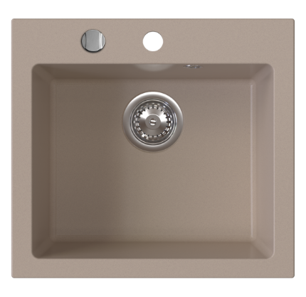 Stampo - Single bowl granite sink 45/49 cm, sand