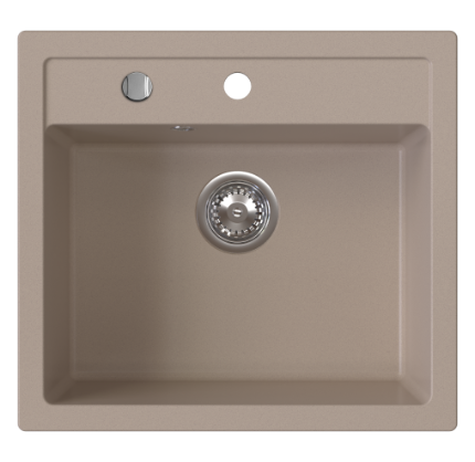 Stampo - Single bowl granite sink 51/56 cm, sand