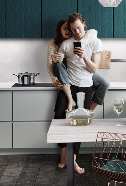 Couple in the kitchen